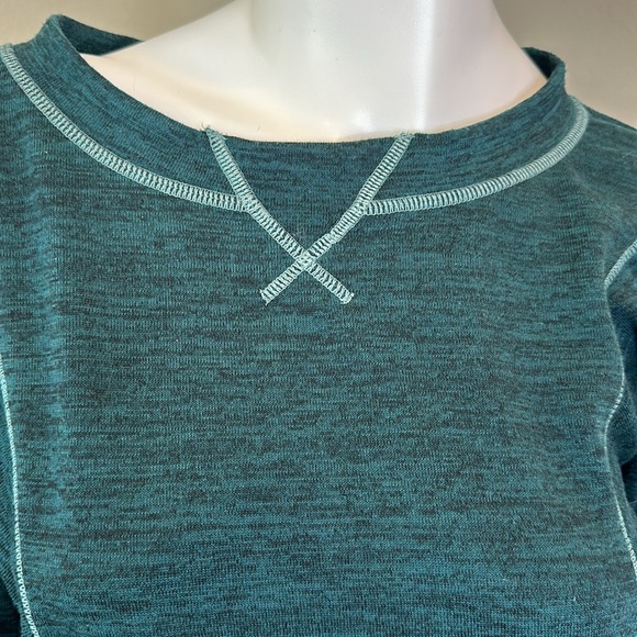 Athleta Give It Your All Teal Drawstring Long Sleeve Dress Size XXS - Picture 2 of 12